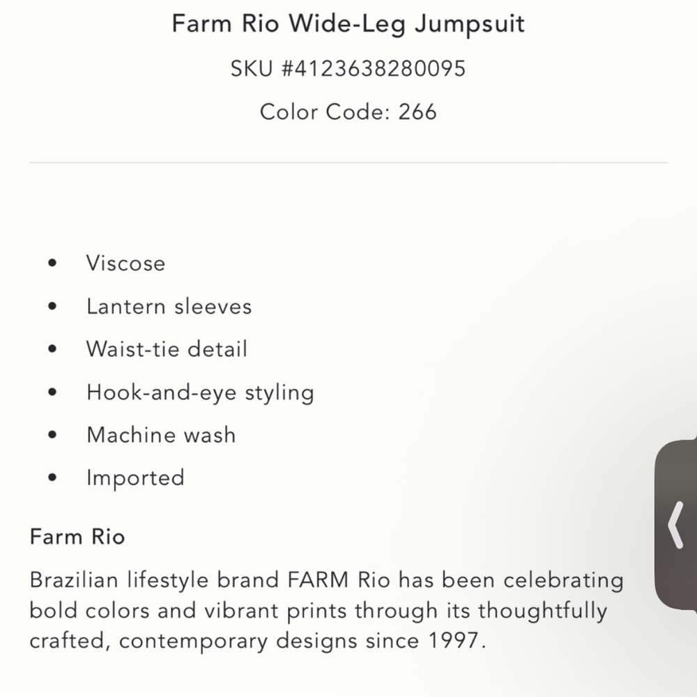 FARM rio size M jumpsuit - Picture 7 of 7